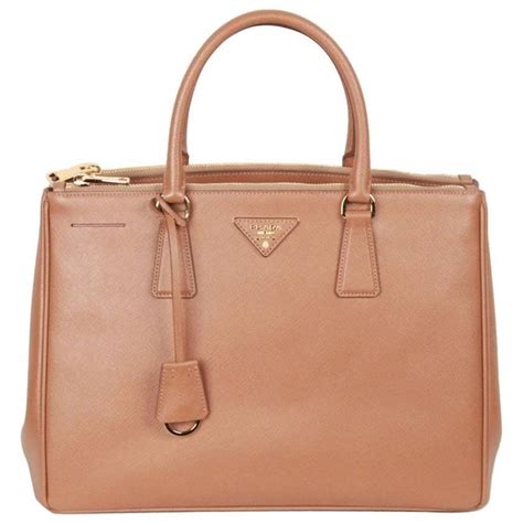 Prada Tan Caramel Saffiano Lux Leather Tote Satchel BN2274